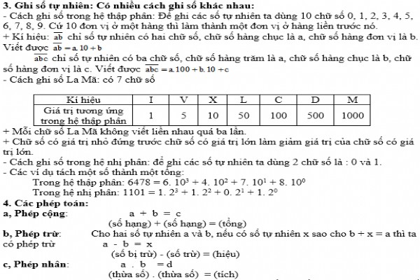 [Toán 6] - Tổng hợp kiến thức lý thuyết - phần 2