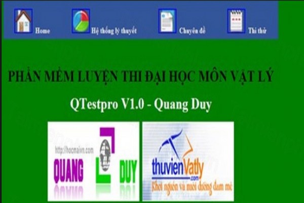 Qtespro - Phần mềm luyện thi môn Vật Lý