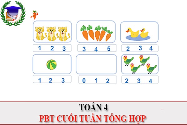 [Toán 4] - PBT cuối tuần tổng hợp